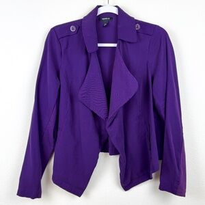 TORRID Purple Open Drape Waist Relaxed Lightweight Blazer / Women's Plus 00